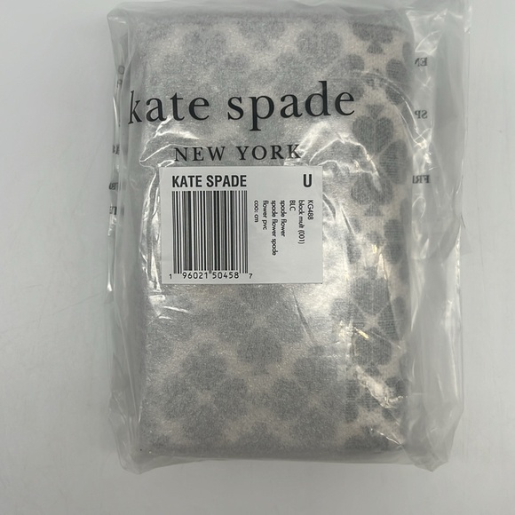 Kate Spade Signature Spade Flower Medium Compact Bifold Wallet Black Multi - Picture 13 of 16